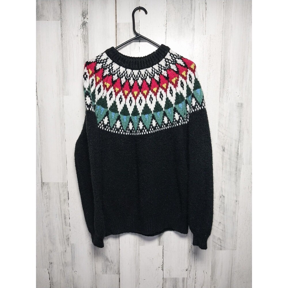 Urban Outfitters Fair Isle Sweater Women's Medium Black